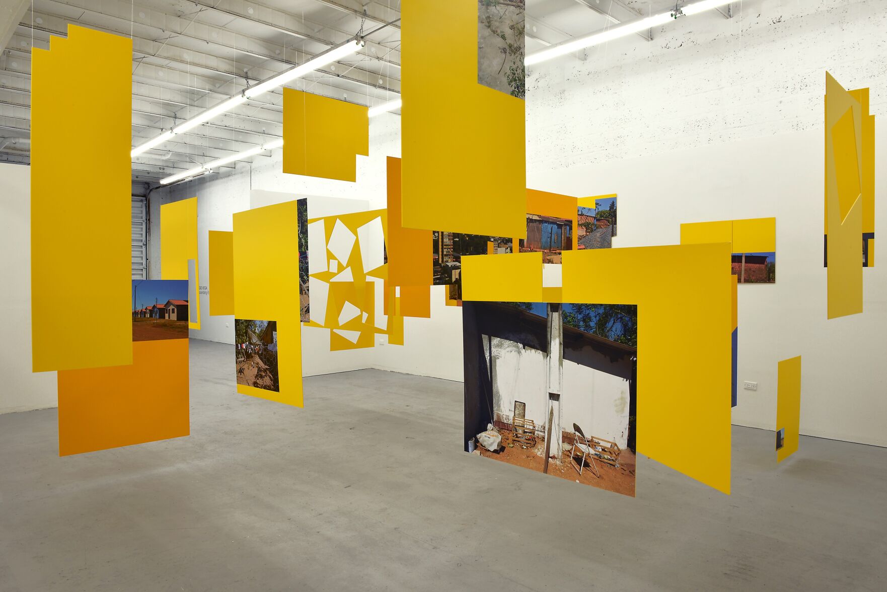 Sergio Vega, Shanty Nucleus After Derrida 2, 2011-2013. Installation, Inkjet vinyl prints mounted on syntra. Gift of Nicholas Pardon. Image courtesy of Nicholas Pardon